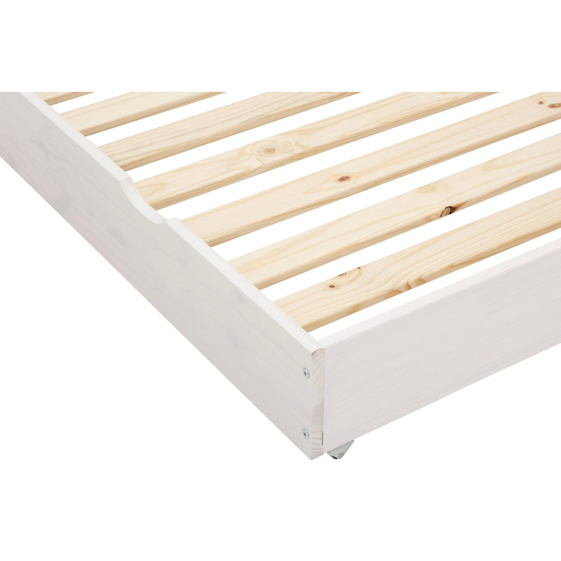 Hongyu Solid Wood Daybed with Trundle, White