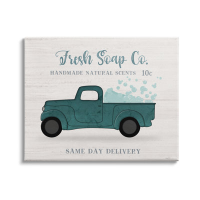 " Fresh Soap Co. Vintage Green Truck Bath Bubbles " by Natalie Carpentieri