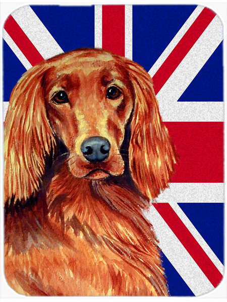 Pseudo-caroline irlandaise avec planche à découper en verre britannique britannique Union Jack