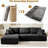 106"W Modern Sectional Sofa, L-Shaped Sofa With Chaise Lounge, Corduroy Fabric, Space-Saving, Convertible Compression Sleeper Sofa-1959623559-1959623562