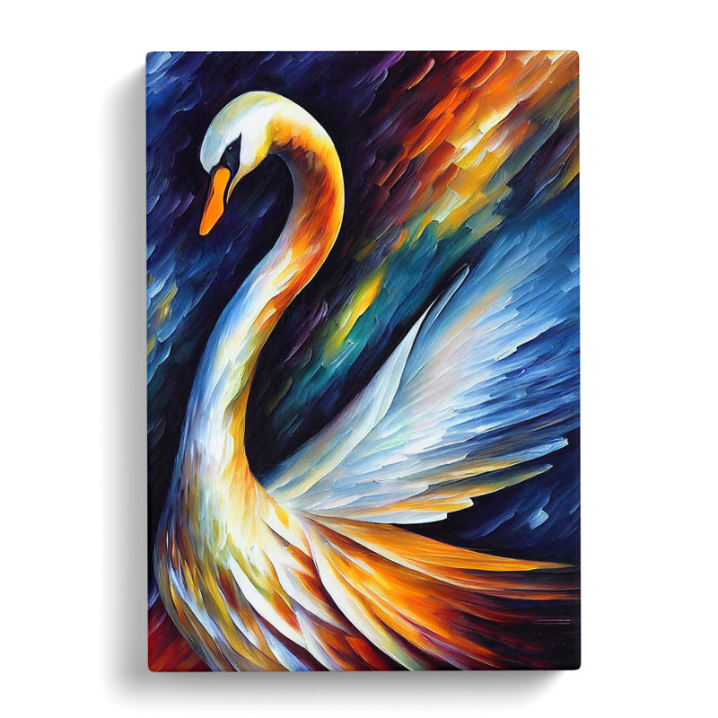 Portrait Of A Swan No.6 - Wrapped Canvas, 50cm H x 35cm W x 3cm D