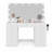 Boahaus Leonore Extra-Large Makeup Vanity, LED Lighted Mirror, USB- C/USB Outlet, 9 Drawers and Glass Top-990008065