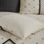 Housse de couette pour lit double / grand en lin et lin avec détails décoratifs imprimés