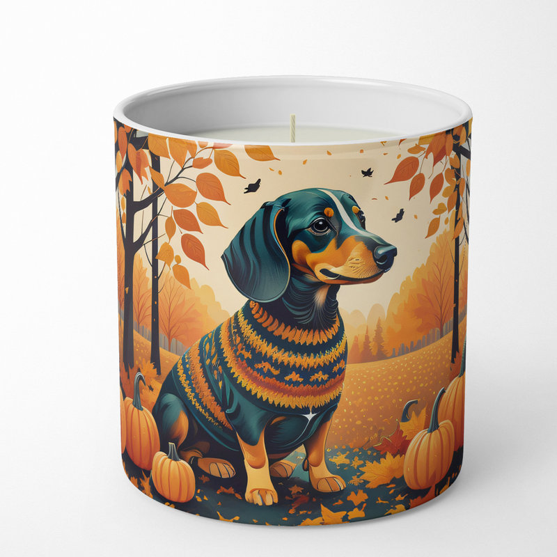 Bougie parfumée Pumpkin Spice avec support en céramique