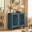 Armoire décorative, armoire de rangement à 2 portes, buffet avec tablette réglable et pieds en bois massif-194304387