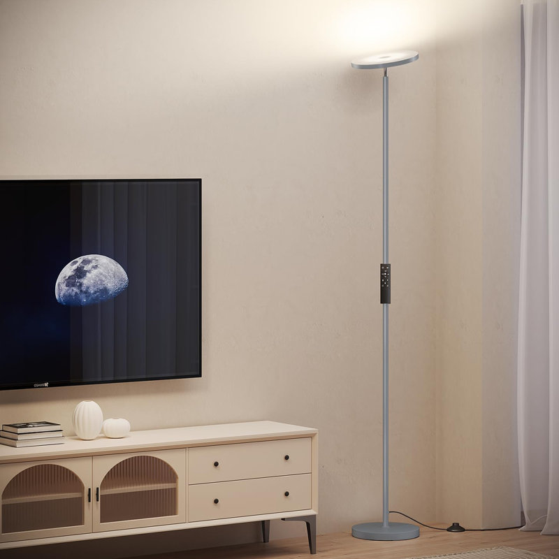Floor Lamps For Living Room, 32w/3000lm Super Bright Led Floor Lamp With Remote Control, Gray