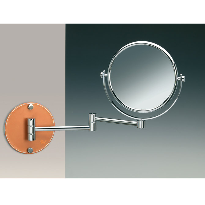 Miroir grossissant et contemporain mural, Chrome, 5X