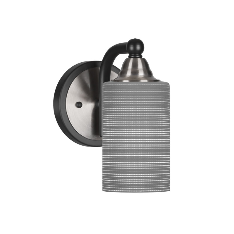 Michell 1-Light Wall Sconce, Matte Black/Brushed Nickel