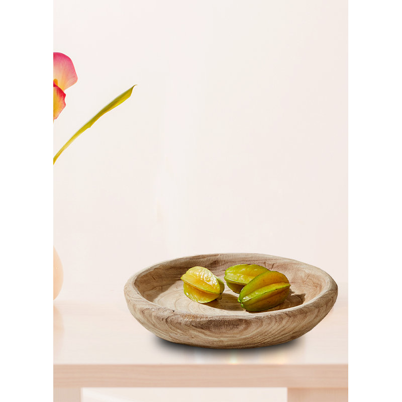 Small Natural Paulownia Wood Decorative Serving Tray