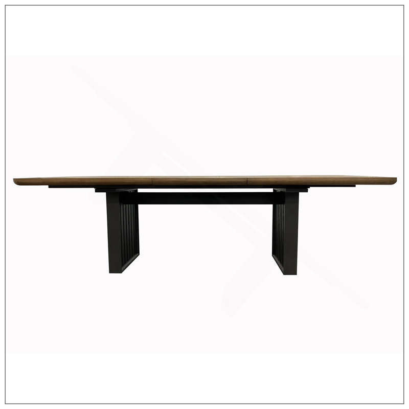 Table à double piédestal au fini latté