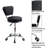 Backed Adjustable Height Ergonomic Lab Stool Wheels