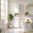 White Bathroom Cabinet With 2 Doors, 1 Drawer, And 1 Shelf