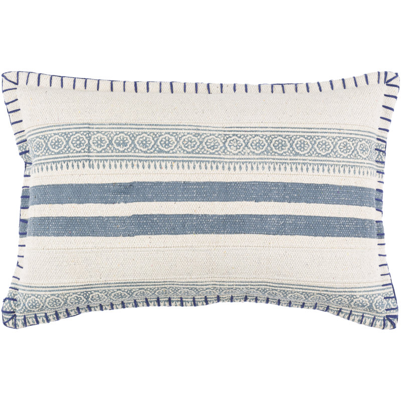 Cotton Reversible Throw Pillow, Polyester, 14" x 22"
