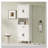 Freestanding Tall Bathroom Cabinet with a Drawer, 2 Cabinets, 4 Soft-Close Doors, 2 Adjustable Shelves, Open Storage-1518694736