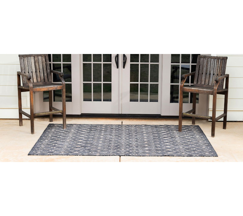 Outdoor Preen Area Rug Ash Color, Rectangle 6' x 9'