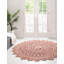 Tapis rose en jute tissé à la machine Oval Jens-701493526