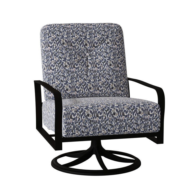 Fremont Outdoor Rocker Chair, Textured Black, Canvas Bird's Eye Sunbrella® Canvas