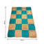 Tapis géométrique tissé à la main