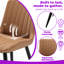 Ensemble de 4 chaises de salle à manger sans accoudoirs en cuir PU avec coussins épais et pieds en métal robustes-123167641