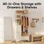 CD007 80cm Rolling Portable Wardrobe-125083445