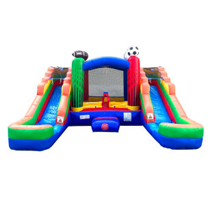 15' x 16.5' Bounce House with Water Slide and Air Blower