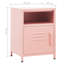 Bren 35cm W Steel Bedside Table-1356500776-1392320876
