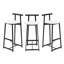 Ensemble de 3 tabourets de bar avec dossier pour la salle à manger (noir et blanc) avec tabourets de bar et îlot de cuisine-1891195191-1891195210