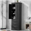 Grande armoire de rangement avec trois tiroirs pour salle de bain / bureau, noir (ancien SKU: WF299282AAB)