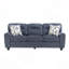Mobilier de salon contemporain en bois et chenille