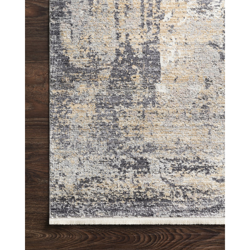 Nikhil Performance Abstract Indoor Rug, Rectangle 3'7" x 5'