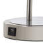 Lampe de bureau en nickel avec USB 13,75 po Sakchan