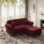 Velours Chesterfield canapé garniture cloutée capitonnée-1870605660
