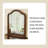 31.5"American-style solid wood brown dressing table with mirror
