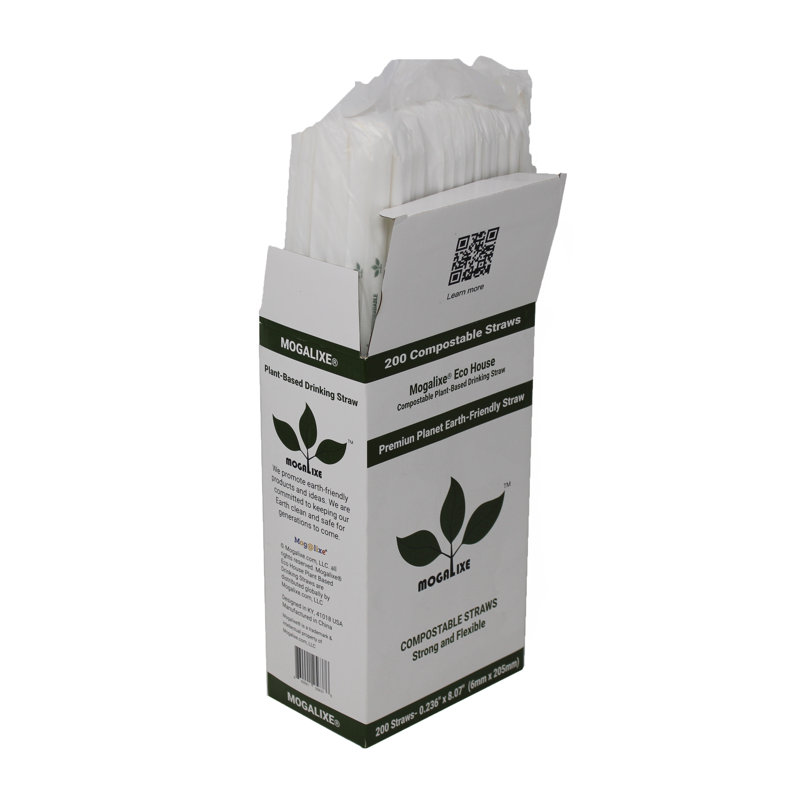 Pailles buvables compostables Mogalixe, 200 unités