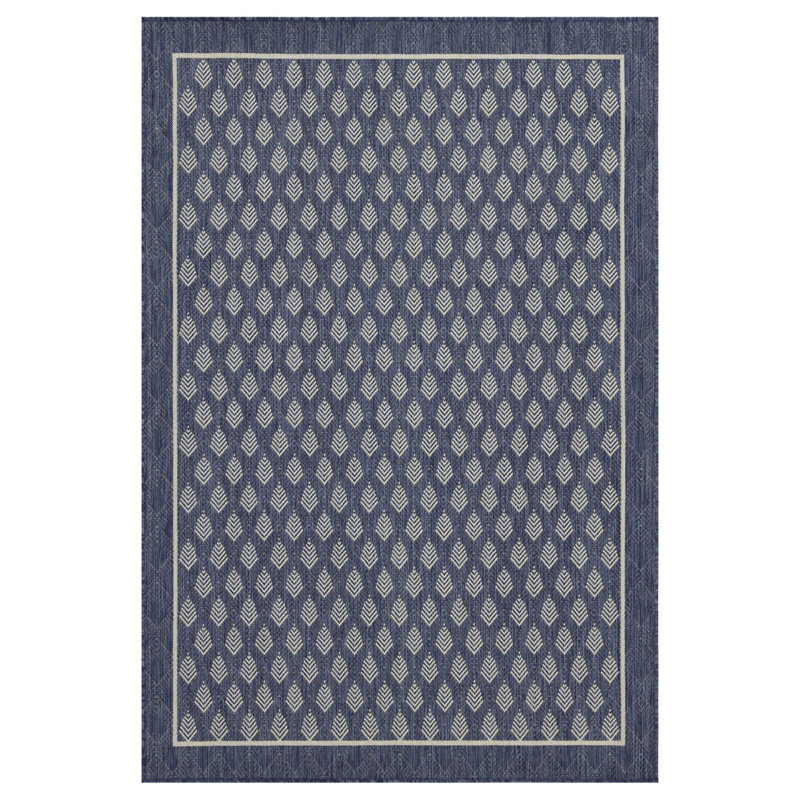 Pavillon de jardin bleu 2 pi 7 po X 7 pi 3 po Tapis intérieur / extérieur, Tapis de couloir 2 pi 7 po x 7 pi 3 po