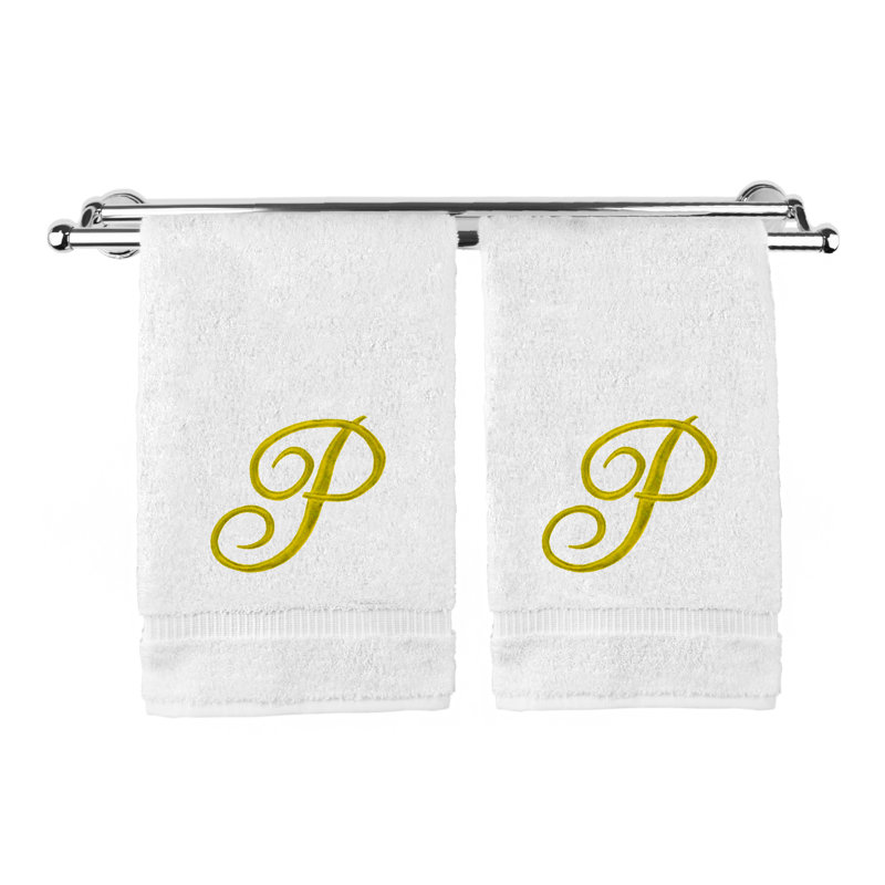 Super Plush Washcloth, White/Gold, P
