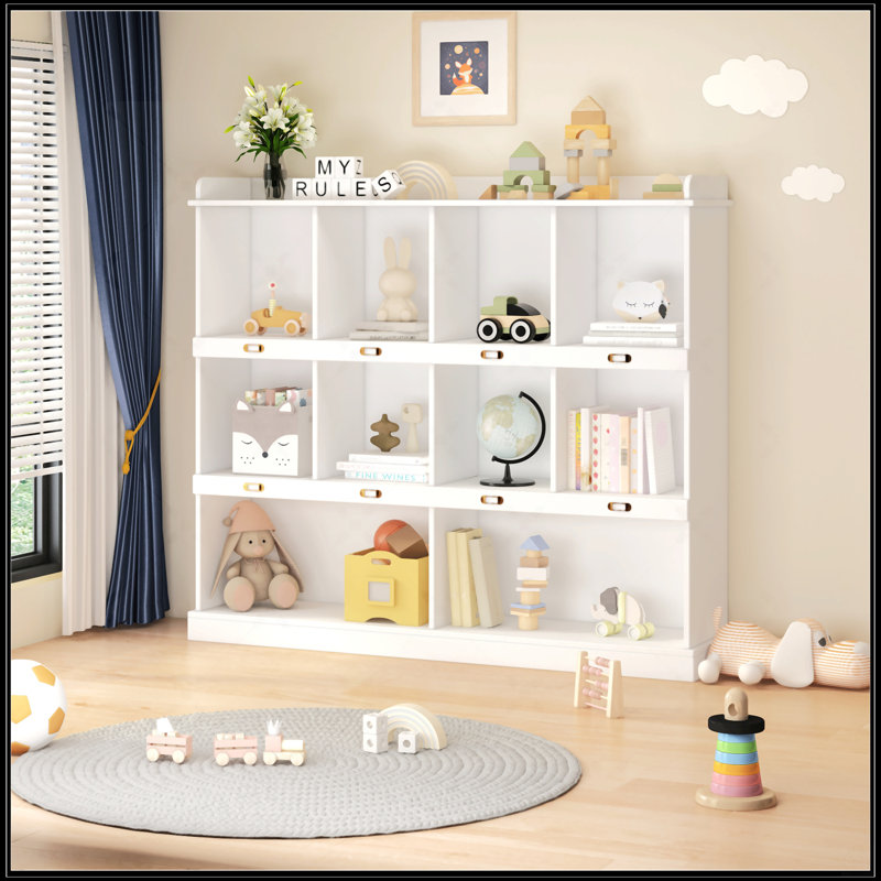10-Shelf Bookcase, White