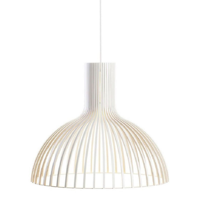 Luminaire suspendu en forme de dôme à 1 lumière Elani, Blanc