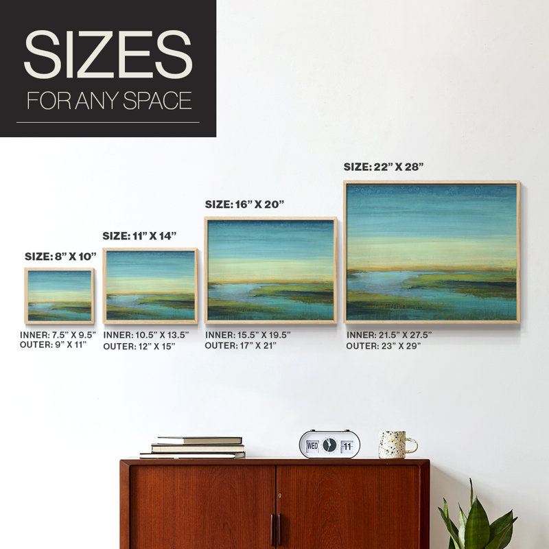 The Flow -Framed Print - Restickable, Naturel, H 16 po x l 20 po