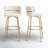 Laurenzio Swivel Upholstered Counter Stool with Metal Frame-89129275-89678224
