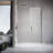 UKH07 61-1/8 to 62 in. W X 35 in. D X 80 in. H Frameless Hinged Shower Door in Chrome with EnduroShield 3/8 in. Clear Glass with 30 in. Door Panel-122547623-122547603