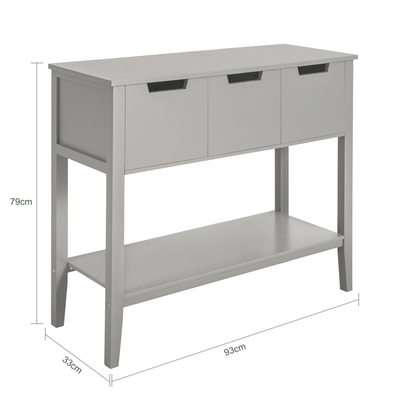 Hartell 93cm Console Table, Grey/Brown/Blue