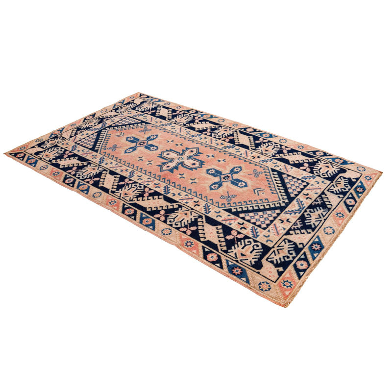Tribal One-of-a-Kind 4'0'' X 6'3'' 1970s Wool Area Rug in Multicolor