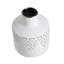 Vase rond blanc / or - ensemble de 2 - 6 po de diamètre x 8 po - blanc / or