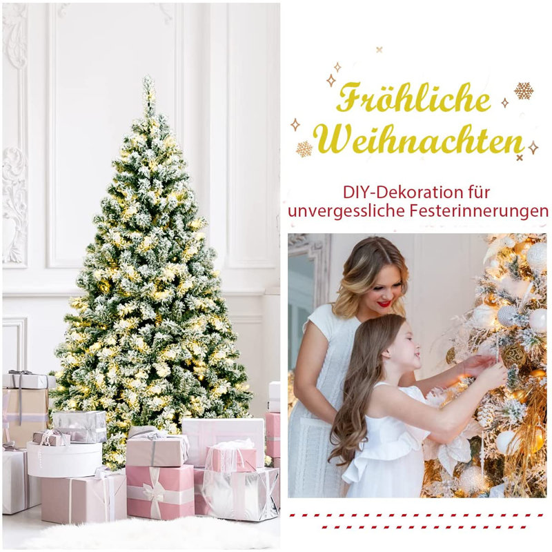 Lighted Artificial Christmas Tree, 180cm H x 100cm W x 100cm D