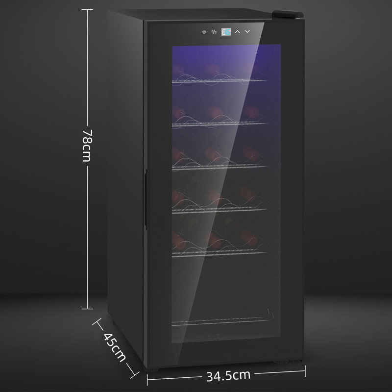 Symple Stuff Single Zone 34.5cm Freestanding 18 Bottle Wine Refrigerator