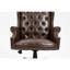 Executive Office Chair - High Back Reclining Comfortable Desk Chair - Thick Padded Seat Backrest - PU Leather Desk Chair With Smooth Glide Caster Wheels