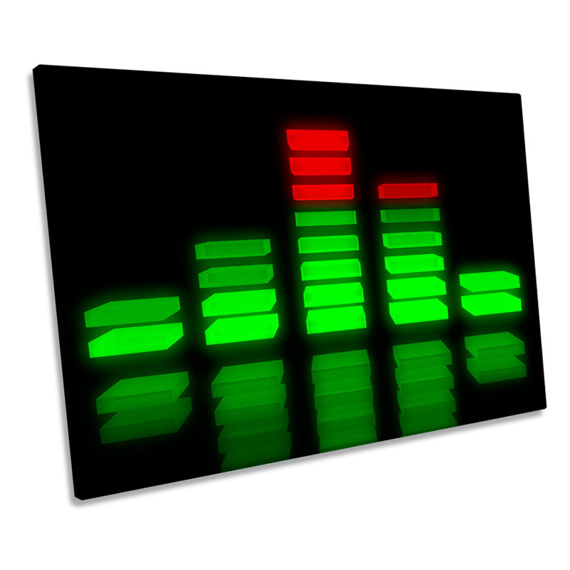 Music Equalizer DJ - Wrapped Canvas Print, 61cm H x 91.4cm W x 4cm D