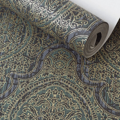 Gilded Damask Wallpaper Roll