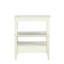 Table de chevet classique avec rangement blanc antique classique avec un design élégant et une fonctionnalité pratique